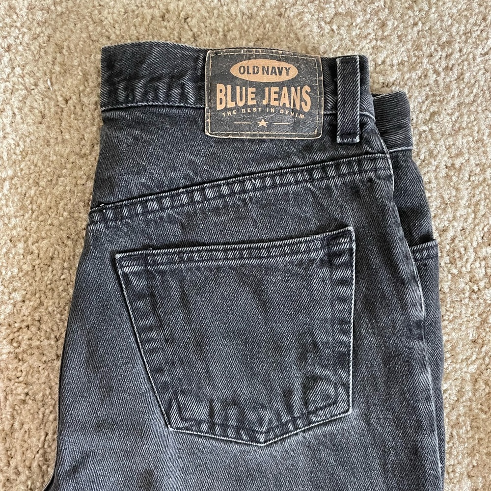 Old Navy 100% Cotton Black Denim Relax Fit Jeans